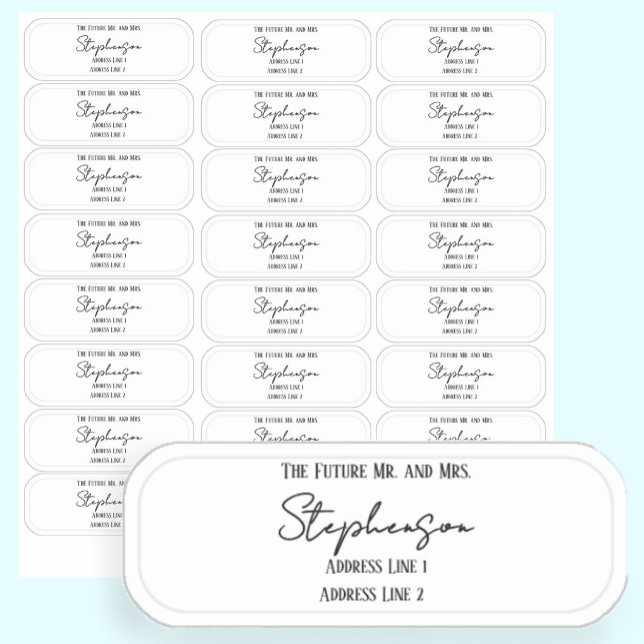 Future Mr and Mrs Return Address Transparent  (Creator Uploaded)