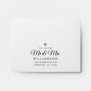 Future Mr and Mrs Rose Gold Wedding RSVP Envelope