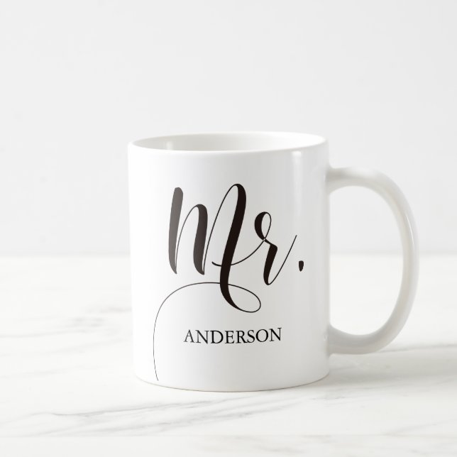 Future Mr. Mrs.Calligraphy Personalized Coffee Mug (Right)