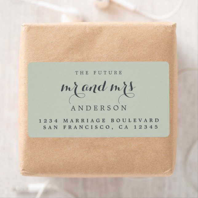Future Mr Mrs Chic Script Wedding Return Address   (Insitu)