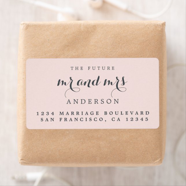 Future Mr Mrs Chic Script Wedding Return Address   (Insitu)