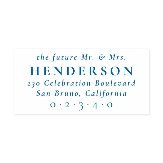 Future Mr. & Mrs. Classic Return Address Self-inking Stamp (Design)
