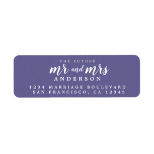 Future Mr Mrs Corsican Blue Wedding Return Address