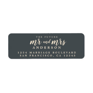 Future Mr Mrs Ivory Black Wedding Return Address