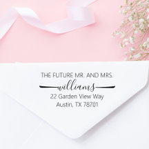Future Mr Mrs Minimal Script Custom Return Address