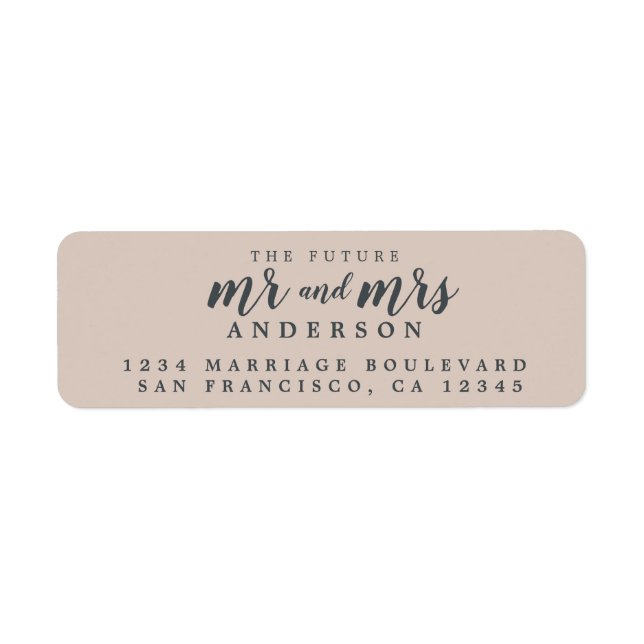 Future Mr Mrs Pastel Purple Wedding Return Address (Front)