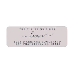 Future Mr Mrs Pastel Purple Wedding Return Address