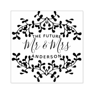 Future Mr & Mrs   Personalized Rubber Stamp