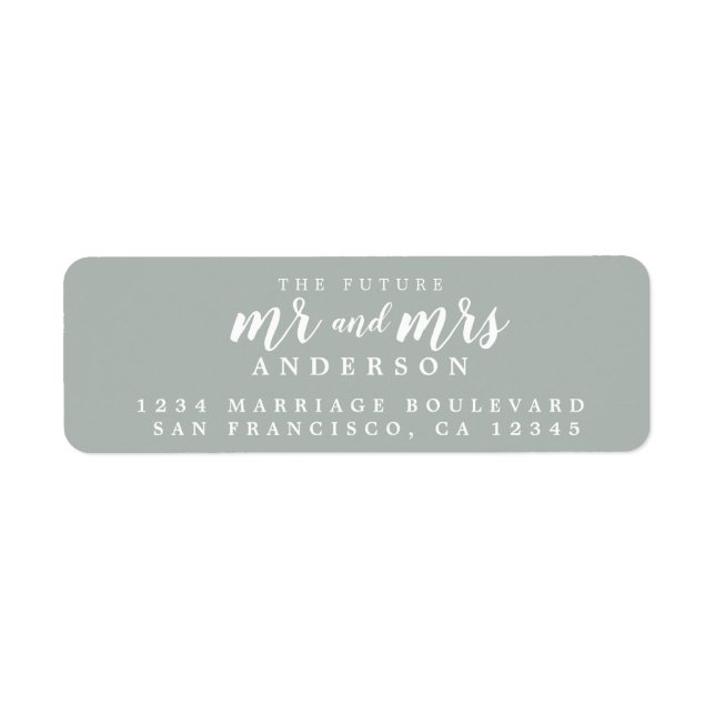 Future Mr Mrs Storm Grey Wedding Return Address (Front)