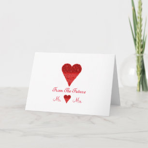 Future Mr. & Mrs. Thank you Heart note Card