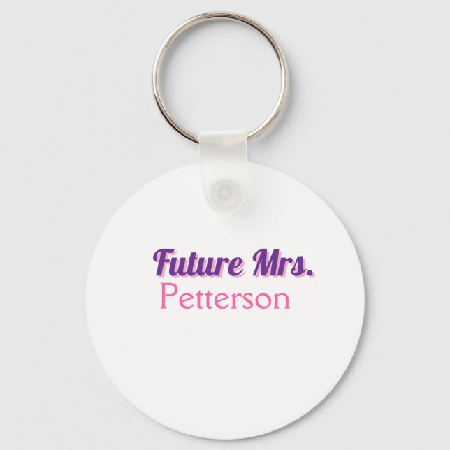Future Mrs add namebride wedding bachelorette part Keychain (Front)