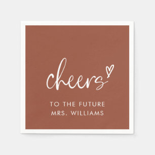 Future Mrs Boho Terracotta Bridal Shower Napkin
