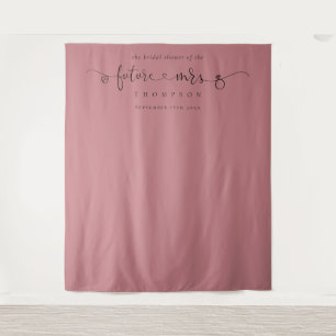 Future Mrs Bridal Shower Pink Photo Background Tapestry