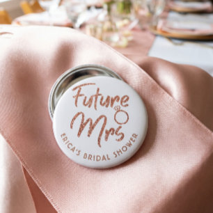 Future Mrs Bridal Shower Rose Gold 2 Inch Round Button