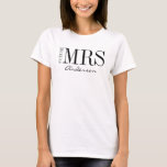 Future Mrs. Bride Bridal Party T-Shirt<br><div class="desc">Personalize the custom text  above. You can find additional coordinating items in our "For The Future Mrs." collection.</div>