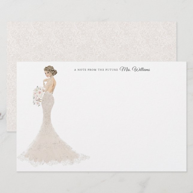 Future Mrs Bride Thank You Stationery (Front/Back)