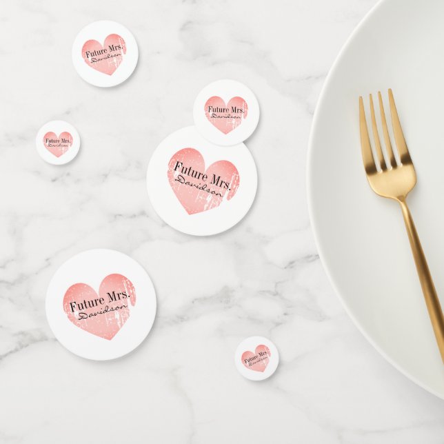 Future Mrs bride to be bridal shower party table Confetti (Group)