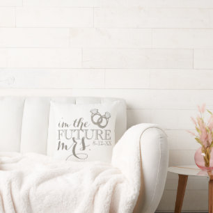 Future MRS. Bride-to-Be Diamond Engagement Ring Throw Pillow