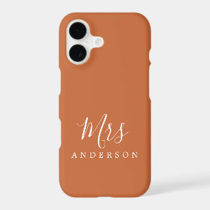 Future Mrs Burnt Orange Chic Script Bride