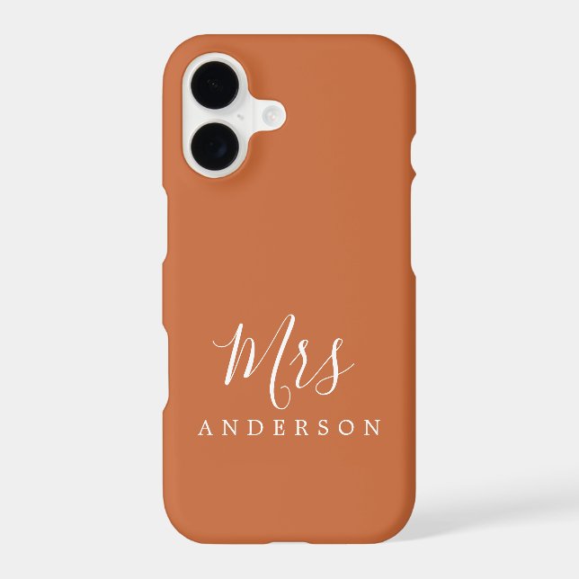 Future Mrs Burnt Orange Chic Script Bride (Back)