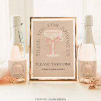 Future Mrs. Champagne Labels Bridal Shower Favours