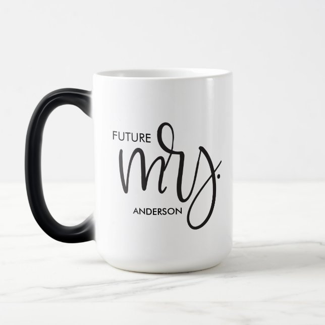 "Future Mrs." Chic Personalized Engagement Mug (Left)
