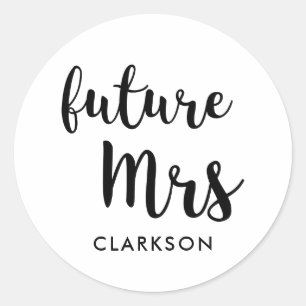 Future Mrs Classic Round Sticker