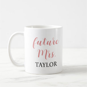 Future Mrs. Coffee Mug – Pink Script Bridal Gift