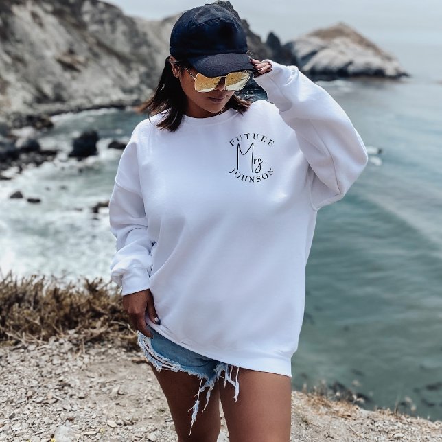 Future Mrs Custom Bride Gift Customized Engagement Sweatshirt (Creator Uploaded)