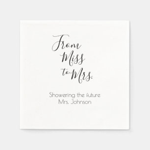 Future Mrs. Custom Name Bridal Shower Napkin