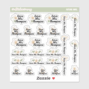 Future Mrs. Custom Name Labels Bride to Be