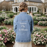 future Mrs. Denim Jacket<br><div class="desc">This simple and elegant denim jacket is perfect for the bride to be. This jean jacket is decorated with future Mrs. and the bride's new last name in a fancy type. It is easy to customize and would be so fun to wear!</div>