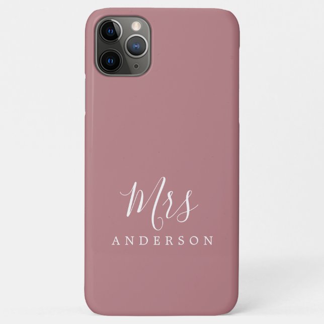 Future Mrs Dusty Rose Chic Script Bride Case-Mate iPhone Case (Back)