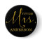 Future Mrs. Faux-Glitter Gold & Black Button