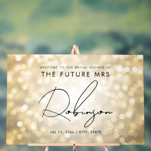 FUTURE MRS Fête des mariées Welcome Gold Lights