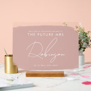 FUTURE MRS Fête des mariées Welcome Paint Blush