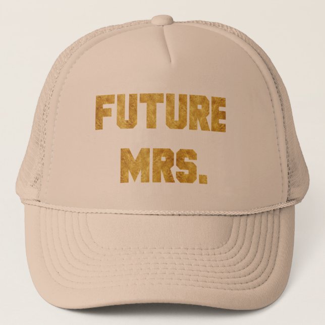 Future Mrs Gold Goil Bride Hat (Front)