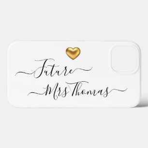 Future Mrs Gold Heart iPhone 13 Case