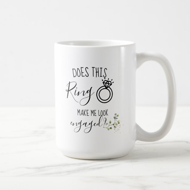 Future Mrs. Greenery Engagement Gift, Bride to Be  Coffee Mug (Right)