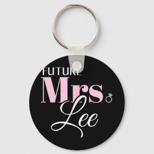 Future mrs lee bride wedding groom marriage keychain
