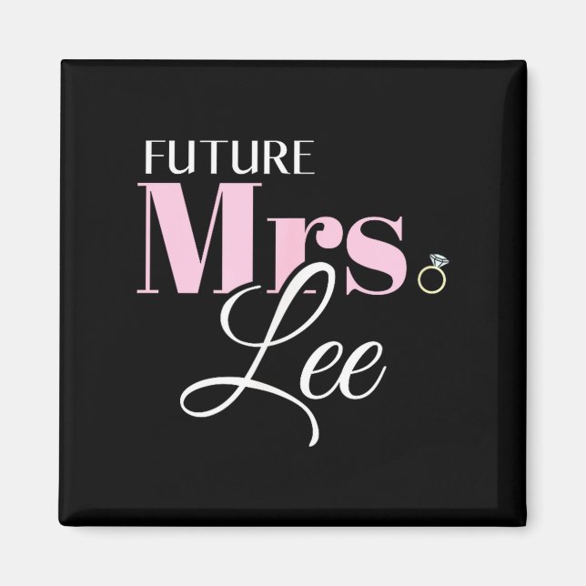 Future mrs lee bride wedding groom marriage  magnet (Front)