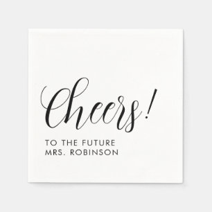 Future Mrs Minimalist Modern Bridal Shower Napkin