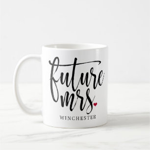 Future Mrs. Modern Brushed Black Script Coffee Mug