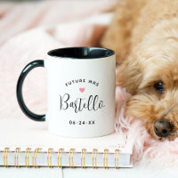 Future Mrs Personalized Black Script Name Wedding