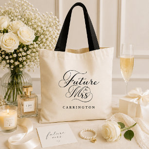 Future Mrs Personalized Bridal Wedding Tote Bag