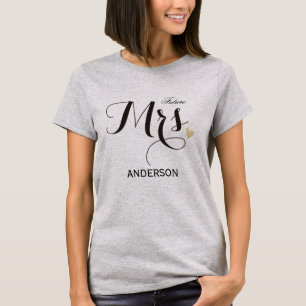 Future Mrs. Personalized Calligraphy-2 T-Shirt