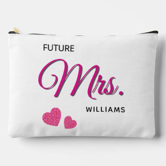 Future Mrs Personalized Wedding Design Accessory Pouch