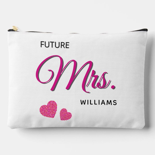 Future Mrs Personalized Wedding Design  Accessory Pouch (Front)