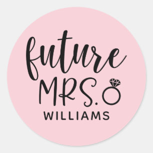 Future Mrs. Pink Bachelorette Party Classic Round Sticker