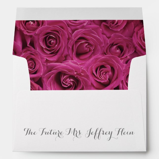 Future Mrs. Pink Rose Bridal Shower Envelope (Back (Bottom))
